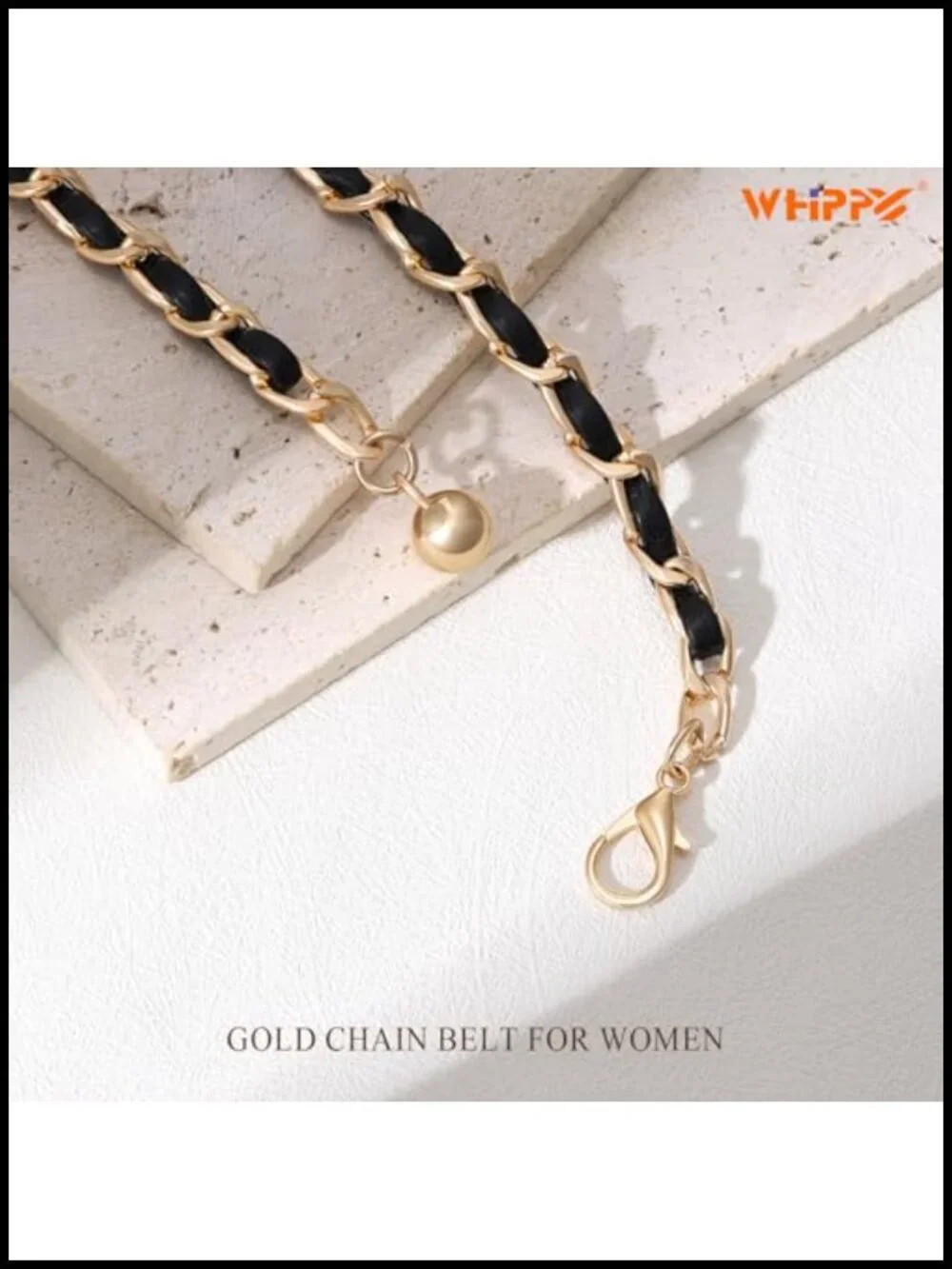 Metal Chain Waist Belt Adjustable Leather Link Chain Belt for Dresses Jeans